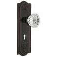 thumbnail image 1 of Nostalgic Warehouse Meacry_Prv_238_Kh Crystal Solid Brass Privacy Door Knob Set - Bronze, 1 of 1