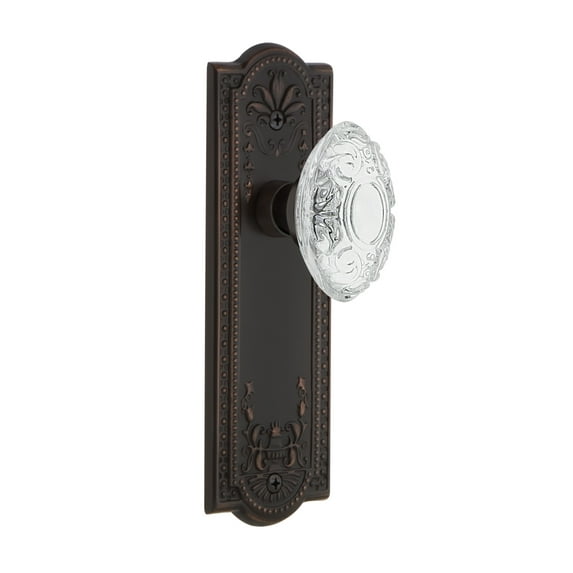 Nostalgic Warehouse Meacvi_Sd_Nk Vintage Crystal Victorian Single Dummy Door Knob - Bronze