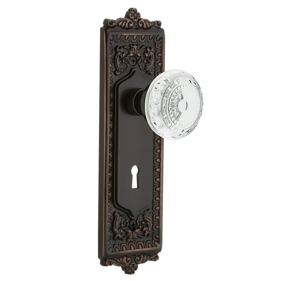 Nostalgic Warehouse Meadows Interior Mortise Door Knob with Egg and Dart Plate