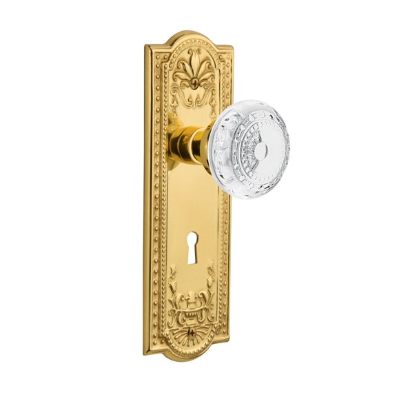 Nostalgic Warehouse Meadows Interior Mortise Door Knob with Meadows Plate