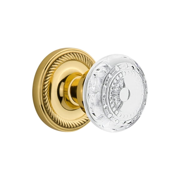 Nostalgic Warehouse Meadows Interior Mortise Door Knob with Rope Rosette