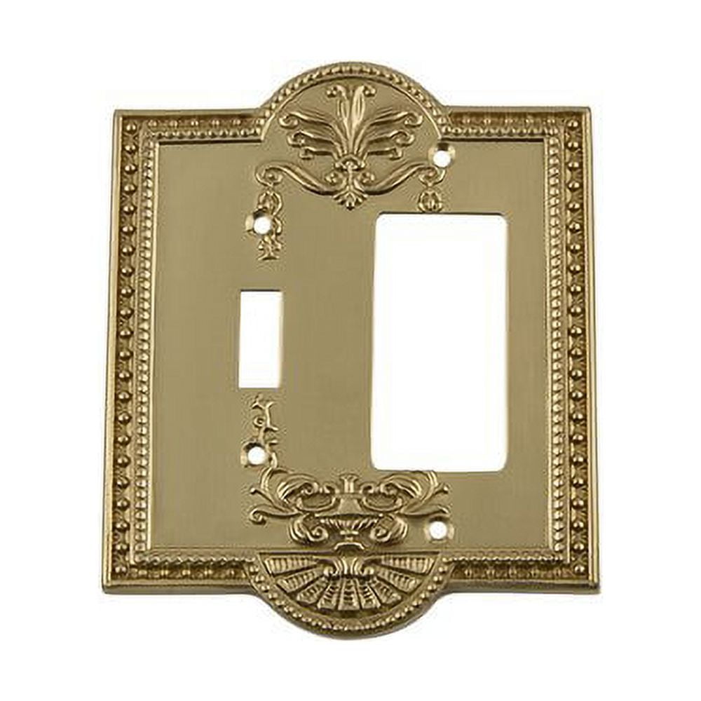 Vintage Brass 2-Gang Toggle and Rocker Switch Plate