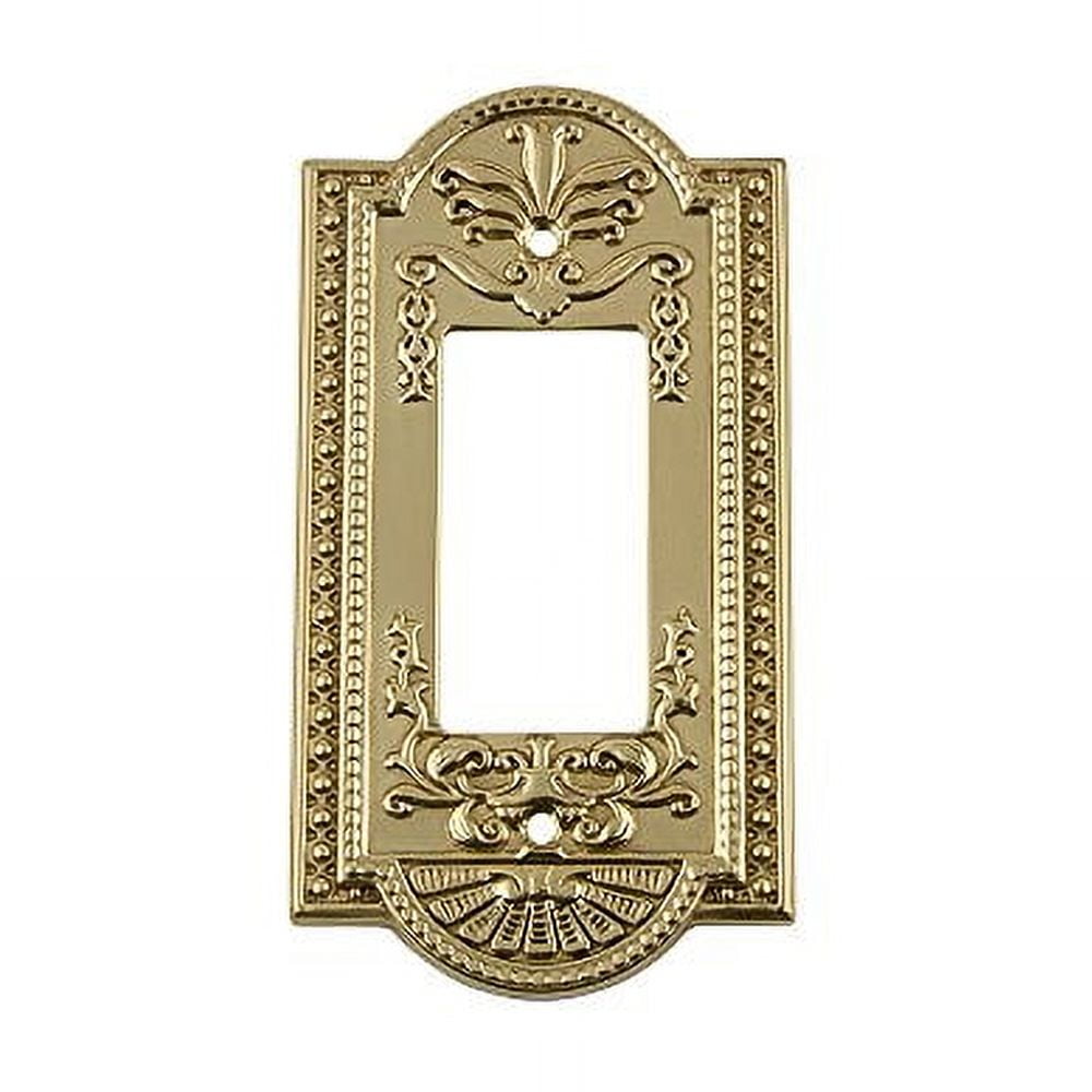 Polished Brass Vintage 1-Gang Metal Rocker Wall Plate