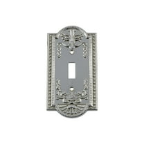 Nostalgic Warehouse 719854 Meadows Switch Plate with Single Toggle, Bright Chrome