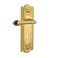 thumbnail image 1 of Nostalgic Warehouse Meaflr_Prv_238_Kh Fleur Privacy Door Lever Set - Brass, 1 of 1