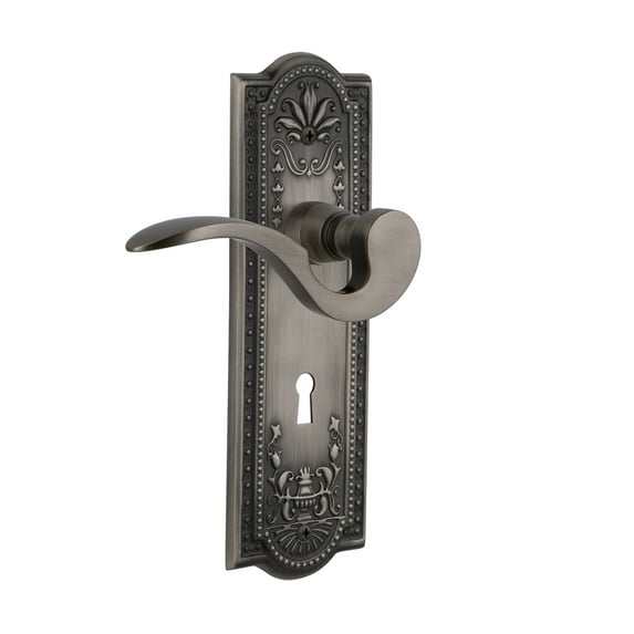 Nostalgic Warehouse Meaman_Prv_238_Kh Manor Privacy Door Lever Set - Grey