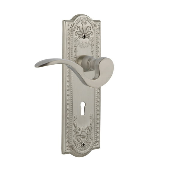 Nostalgic Warehouse Meaman_Psg_238_Kh Manor Passage Door Lever Set - Nickel