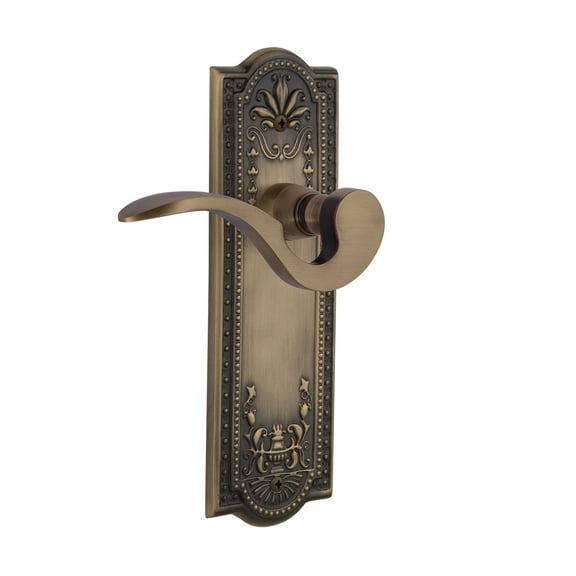 Nostalgic Warehouse Meaman_Psg_238_Nk Manor Passage Door Lever Set - Brass