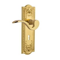 Nostalgic Warehouse Meaman_Sd_Kh_Rh Manor Right Handed Non-Turning One-Sided Door Lever -
