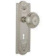 thumbnail image 1 of Nostalgic Warehouse Meamea_Dp_Kh Meadows Solid Brass Dummy Door Knob Set - Nickel, 1 of 1