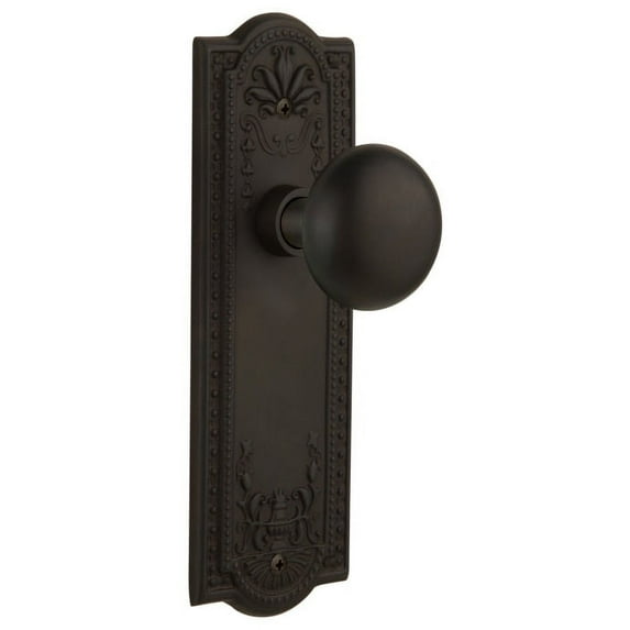 Nostalgic Warehouse Meanyk_Dp_Nk New York Solid Brass Dummy Door Knob Set - Bronze