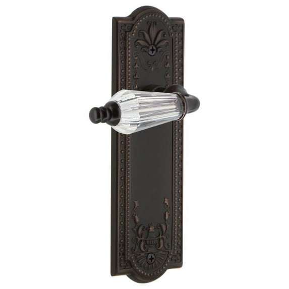 Nostalgic Warehouse Meaprl_Psg_234_Nk Vintage Parlor Crystal Lever Passage Lever Set -