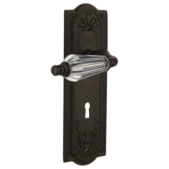 Nostalgic Warehouse Meaprl_Psg_238_Kh Vintage Parlor Crystal Lever Passage Lever Set -