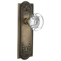 Nostalgic Warehouse Mearcc_Psg_234_Nk Round Clear Crystal Solid Brass Passage Door Knob