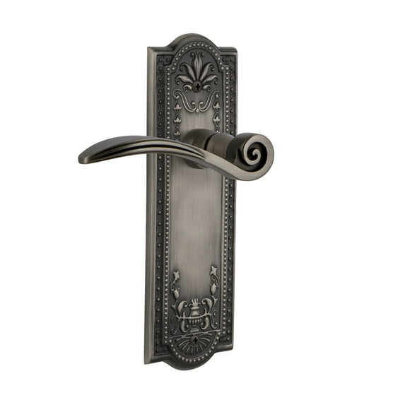 Nostalgic Warehouse Measwn_Prv_234_Nk Swan Privacy Door Lever Set - Grey