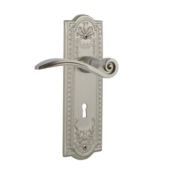 Nostalgic Warehouse Measwn_Psg_234_Kh Swan Passage Door Lever Set - Nickel