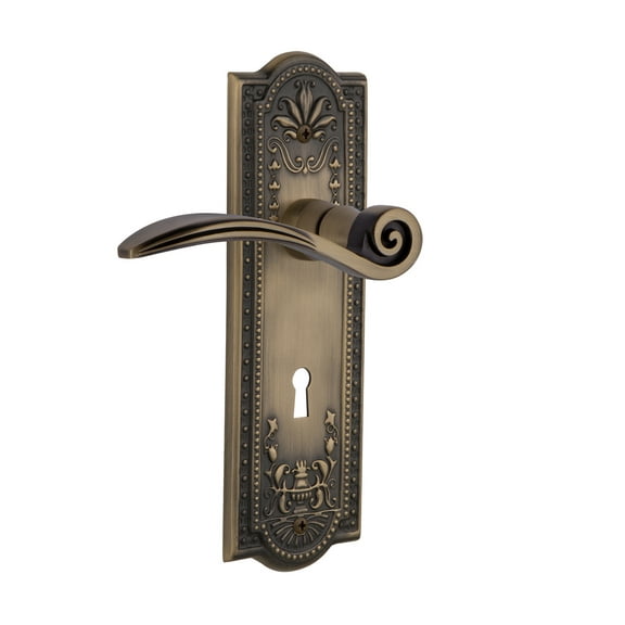Nostalgic Warehouse Measwn_Sd_Kh_Lh Swan Left Handed Non-Turning One-Sided Door Lever -