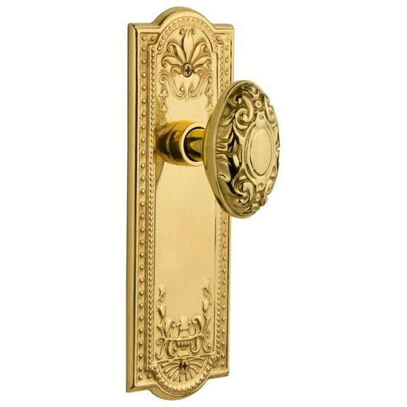 Nostalgic Warehouse Meavic_Prv_238_Nk Victorian Solid Brass Privacy Door Knob Set - Brass
