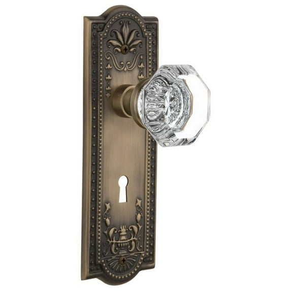 Nostalgic Warehouse Meawal_Psg_238_Kh Vintage Waldorf Gem Cut Octagon Crystal Passage Door