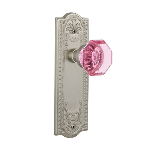 Nostalgic Warehouse Meawap_Prv_238_Nk Meadows Solid Brass Rose Privacy Door Knob Set -