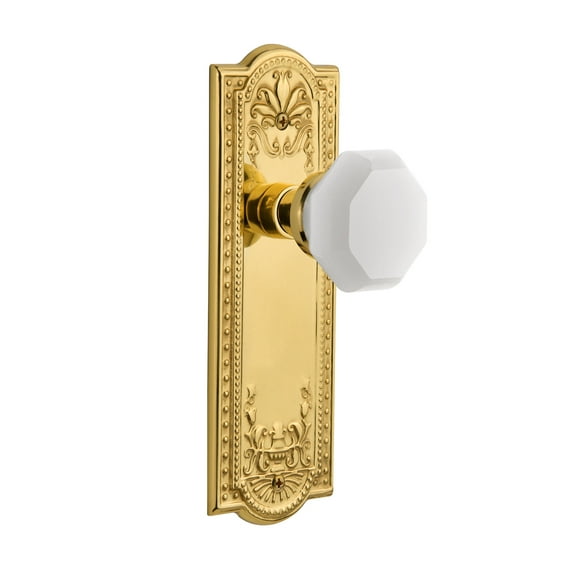 Nostalgic Warehouse Meawaw_Sd_Na_Nk Meadows Solid Brass Rose Single Dummy Door Door Knob