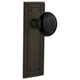 thumbnail image 1 of Nostalgic Warehouse Misblk_Dp_Nk Vintage Black Porcelain Dummy Door Knob Set - Bronze, 1 of 1