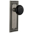 thumbnail image 1 of Nostalgic Warehouse Misblk_Dp_Nk Vintage Black Porcelain Dummy Door Knob Set - Grey, 1 of 1