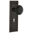 thumbnail image 1 of Nostalgic Warehouse Misblk_Prv_238_Kh Vintage Black Porcelain Privacy Door Knob Set -, 1 of 1
