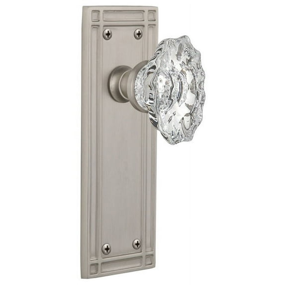 Nostalgic Warehouse Mischa_Prv_238_Nk Vintage Chateau Fluted Crystal Privacy Door Knob Set