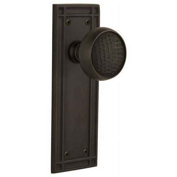 Nostalgic Warehouse Miscra_Dp_Nk Craftsman Solid Brass Dummy Door Knob Set - Bronze
