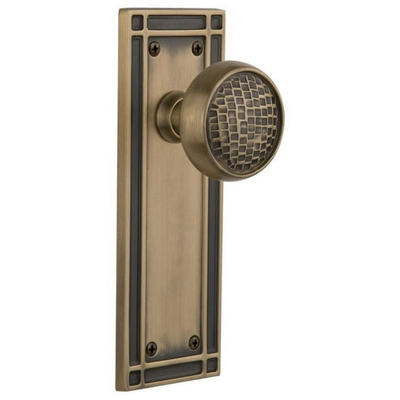 Nostalgic Warehouse Miscra_Prv_238_Nk Craftsman Solid Brass Privacy Door Knob Set - Brass