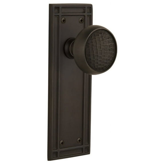 Nostalgic Warehouse Miscra_Psg_238_Nk Craftsman Solid Brass Passage Door Knob Set - Bronze
