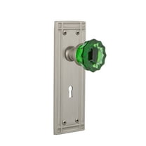 Nostalgic Warehouse Miscre_Prv_234_Kh Mission Solid Brass Rose Privacy Door Knob Set -