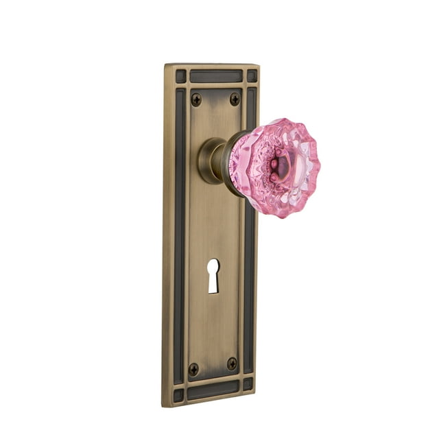 Nostalgic Warehouse Miscrp_Mrt_214_Kh Mission Solid Brass Rose Vintage Retrofit Entry Door