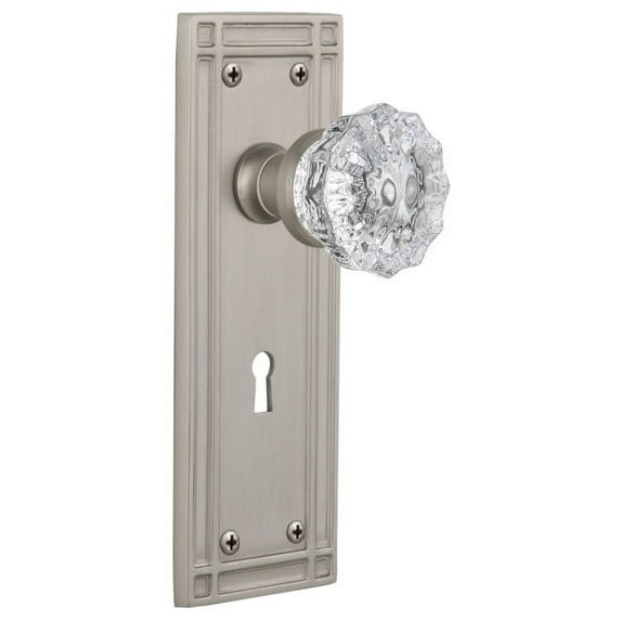 Nostalgic Warehouse Miscry_Sd_Kh Vintage Fluted Crystal Single Dummy Door Knob - Nickel
