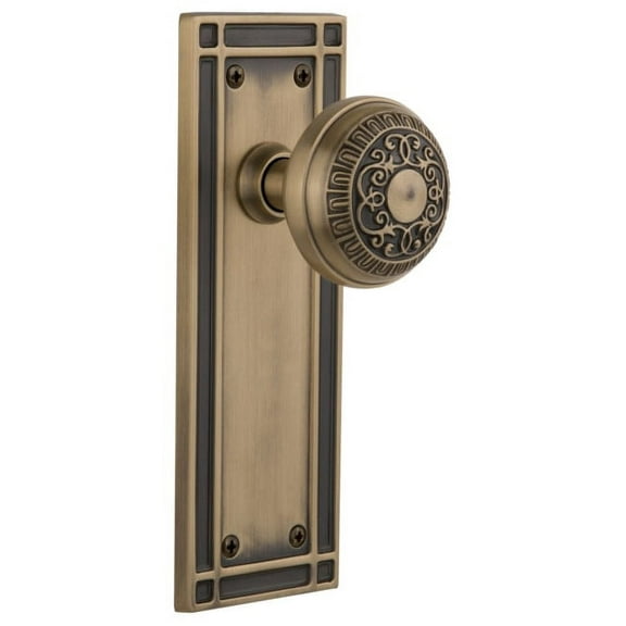 Nostalgic Warehouse Misead_Prv_238_Nk Egg And Dart Solid Brass Privacy Door Knob Set -