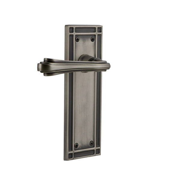 Nostalgic Warehouse Misflr_Psg_238_Nk Fleur Passage Door Lever Set - Grey