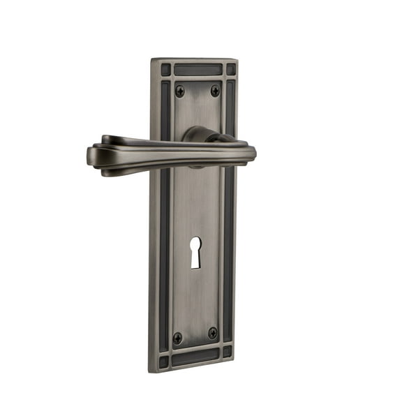 Nostalgic Warehouse Misflr_Sd_Kh_Rh Fleur Non-Turning One-Sided Door Lever - Grey
