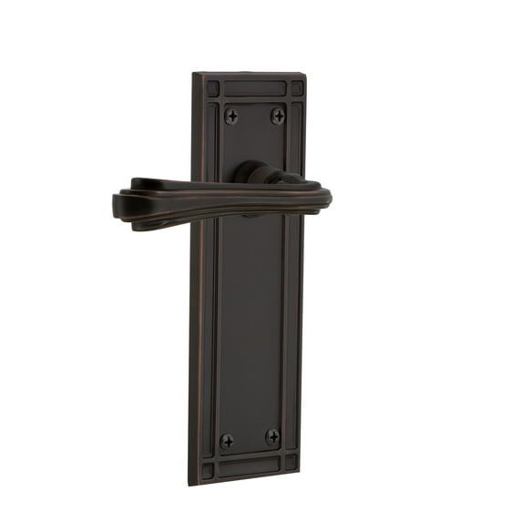 Nostalgic Warehouse Misflr_Sd_Nk_Lh Fleur Non-Turning One-Sided Door Lever - Bronze