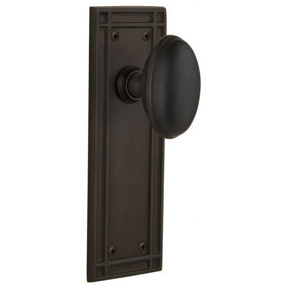 Nostalgic Warehouse Mishom_Psg_238_Nk Homestead Solid Brass Passage Door Knob Set - Bronze