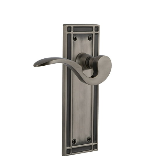 Nostalgic Warehouse Misman_Prv_238_Nk Manor Privacy Door Lever Set - Grey
