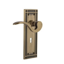 Nostalgic Warehouse Misman_Sd_Kh_Lh Manor Non-Turning One-Sided Door Lever - Brass