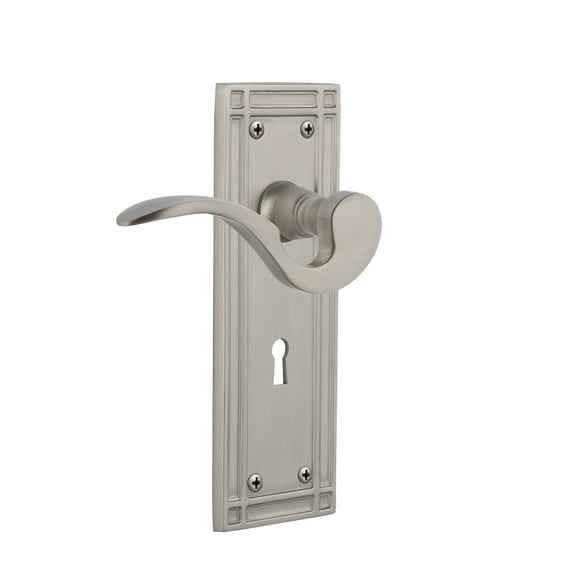 Nostalgic Warehouse Misman_Sd_Kh_Rh Manor Non-Turning One-Sided Door Lever - Nickel