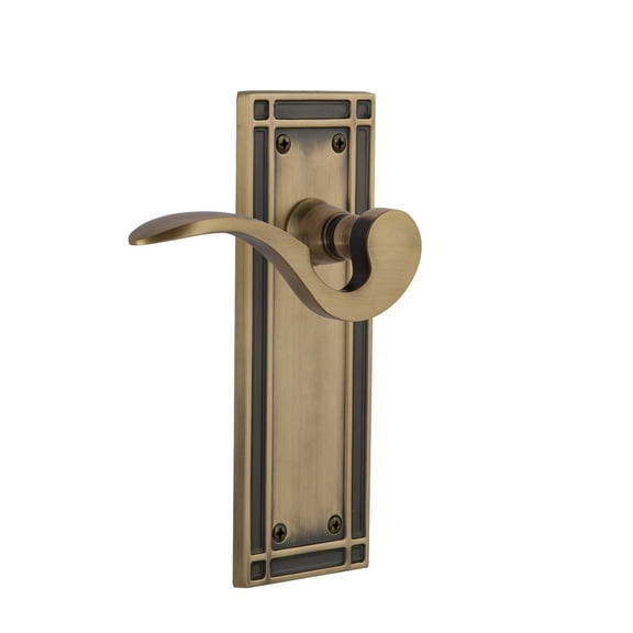 Nostalgic Warehouse Misman_Sd_Nk_Rh Manor Non-Turning One-Sided Door Lever - Brass