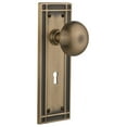 thumbnail image 1 of Nostalgic Warehouse Misnyk_Prv_238_Kh New York Solid Brass Privacy Door Knob Set - Brass, 1 of 1