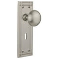 thumbnail image 1 of Nostalgic Warehouse Misnyk_Prv_238_Kh New York Solid Brass Privacy Door Knob Set - Nickel, 1 of 1