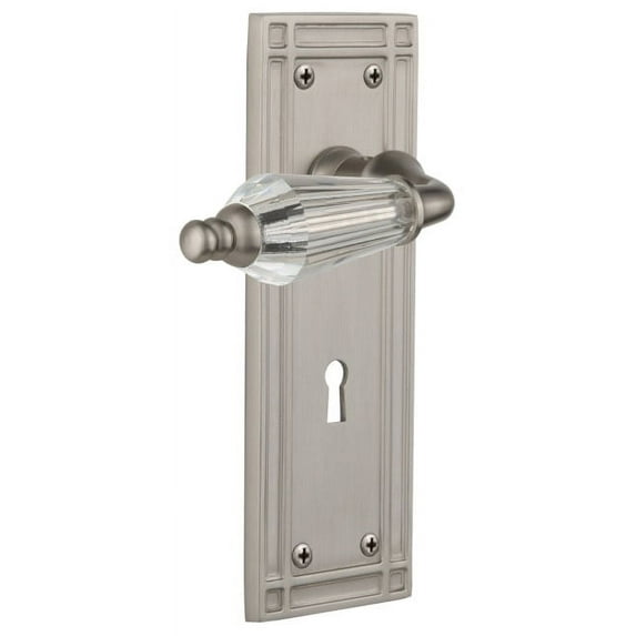 Nostalgic Warehouse Misprl_Dp_Kh Parlor Solid Brass Dummy Lever Set - Nickel