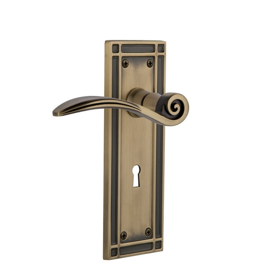 Nostalgic Warehouse Misswn_Psg_238_Kh Swan Passage Door Lever Set - Brass