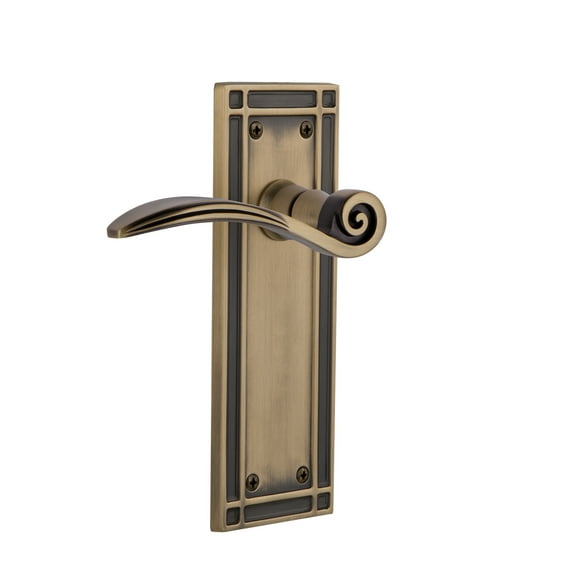Nostalgic Warehouse Misswn_Sd_Nk_Lh Swan Non-Turning One-Sided Door Lever - Brass