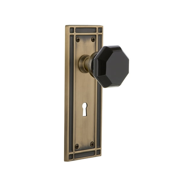 Nostalgic Warehouse Miswab_Sd_Kh Mission Solid Brass Rose Single Dummy Door Knob - Brass